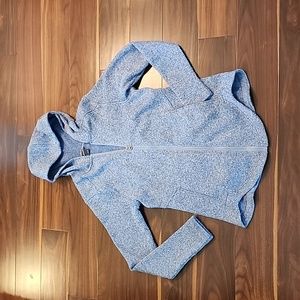 Eddie Bauer Zip Front Hoodie, Heather Blue, size small, in Excellent Condition!